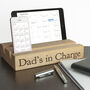 Personalised Double Oak Tablet Holder, thumbnail 1 of 6