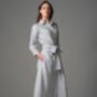 Veronica Navy And White Stripe Cotton Shirt Dress, thumbnail 2 of 4