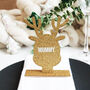 Personalised Gold Reindeer Christmas Place Setting, thumbnail 6 of 8