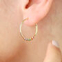 18ct Gold Rainbow Hoop Earrings, thumbnail 1 of 7