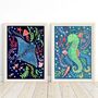 Stingray Sea Animal Colourful Nursery Print, thumbnail 9 of 11