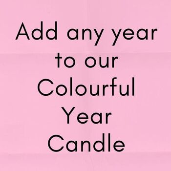 Colourful Any Year Ceramic Candle, 4 of 4