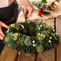 Hemlock Grove Indoor Christmas Wreath With Bow, thumbnail 6 of 10