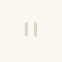 Tennis Huggie Earrings 18k Gold Plated, thumbnail 3 of 3