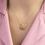 Minimalist Family Birthstone Circles Charm Necklace, thumbnail 6 of 12