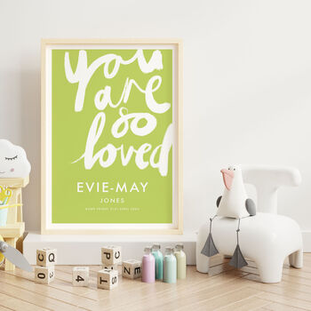 Personalised Name Print Handwritten You Are So Loved, 8 of 10