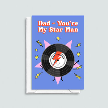 Retro Bowie Style Father's Day Card, 2 of 2