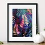 Dark Jungle Botanical Fine Art Giclée Print, thumbnail 2 of 4