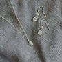 Moonstone Recycled Sterling Silver Earrings, thumbnail 7 of 8