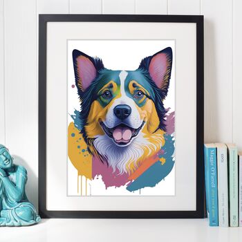 Painterly Dog Portrait Illustration Art Print, 2 of 4