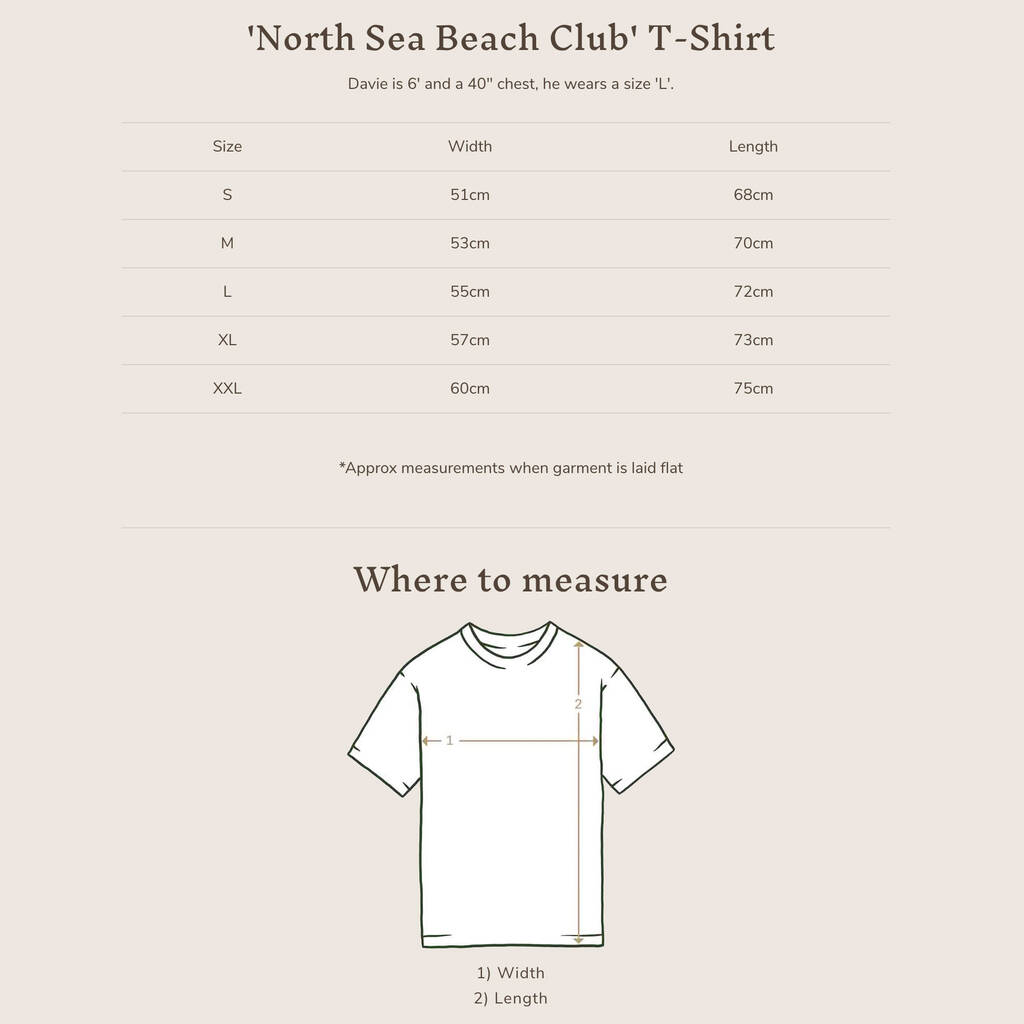 Mens Retro Grey 'North Sea Beach Club' T Shirt By Art Disco