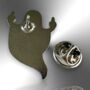 Sweary See You In Hell Black Ghost Halloween Hard Enamel Pin, thumbnail 6 of 8