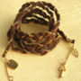 Plaited Wrist And Hair Wrap In Vegan Suede, thumbnail 5 of 6