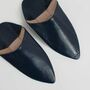 Men's Moroccan Pointed Leather Slippers, thumbnail 9 of 12