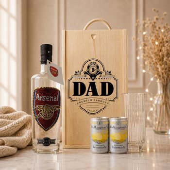Best Dad Football Vodka Gift Set – Choose Arsenal, Chelsea Or Celtic Club Vodka With Glass And Folkington’s Lemonades, 4 of 10