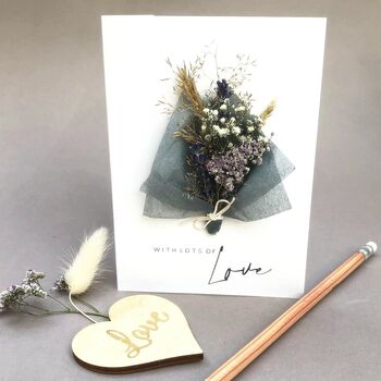 Love Dried Flower Bouquet Card, 7 of 8