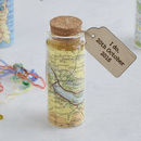 personalised map in a bottle keepsake gift by bombus ...