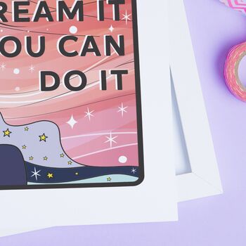 Starry Night Personalised Motivational Typography Print, 4 of 5