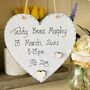 New Baby Personalised Wooden Heart, thumbnail 9 of 9