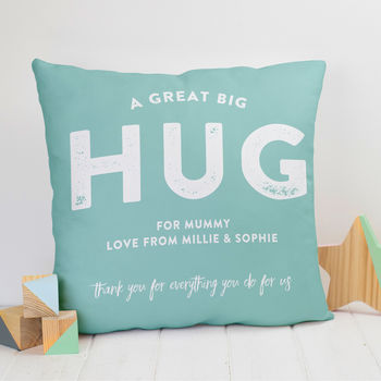 'A Great Big Hug' Personalised Cushion, 3 of 10