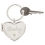 Personalised Paw Print Heart Photo Frame Keyring, thumbnail 3 of 4
