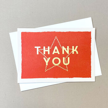 Gold Star Thank You Luxury Box Set Of Eight Note Cards, 2 of 9