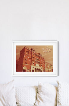 Clapham Grand London Travel Poster Art Print, 2 of 8