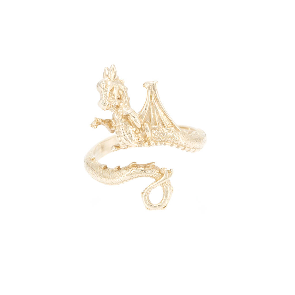 Dragon Open Ring In Solid Gold