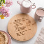 Personalised Handwriting Recipe Chopping Board For Her, thumbnail 8 of 9