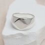 Sterling Silver Angular Signet Ring, thumbnail 2 of 4