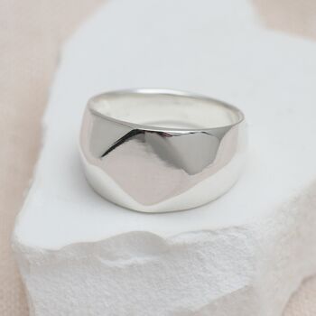 Sterling Silver Angular Signet Ring, 2 of 4