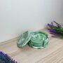 Set Of Four Emerald Green Coasters And Holder, thumbnail 4 of 8