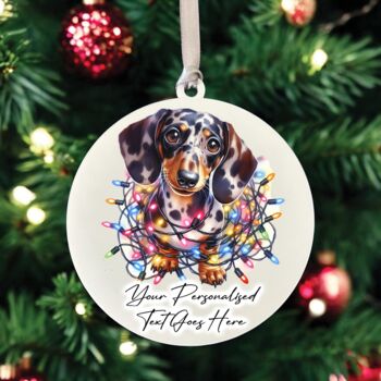 Personalised Dachshund In Christmas Lights, 7 of 12