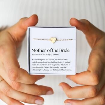 Mother Of The Groom Bracelet – Wedding Day Gift For Mum, Wedding Heart Jewellery, Bride Mum Gift, 6 of 9