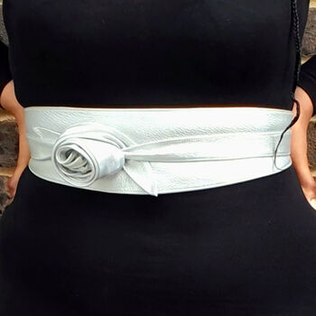 Tan Handmade Leather Wrap Belt One Size, 4 of 7