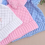 Personalised Knitted Hat And Booties Set For Baby, thumbnail 2 of 3