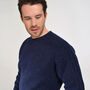 Fraser Navy Chunky Supersoft Lambswool Scottish Jumper, thumbnail 3 of 9