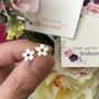 Sterling Silver Mini Cherry Blossom Earrings, thumbnail 3 of 11