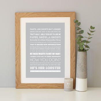 'Friends' The Tv Show Quote Print, 5 of 12
