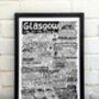 Glasgow Landmarks Print, thumbnail 1 of 8