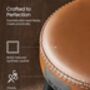 Set Of Two Bar Stools Synthetic Leather With Stitching, thumbnail 5 of 12