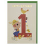Farmer Pig Age One 'Happy Birthday' Card, thumbnail 1 of 2