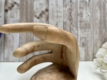 Hand Carved Wooden ‘Hand Of Wisdom’ Wine Bottle Holder, 6 of 11