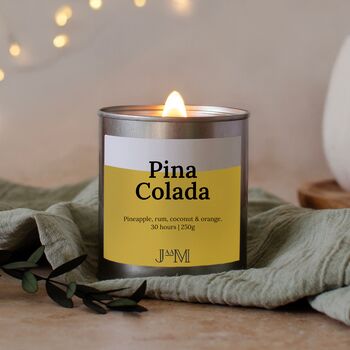 Pina Colada Candle Wood Wick Candle, 5 of 7
