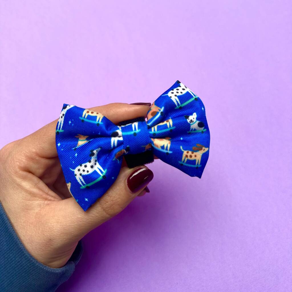 Skateboarding Dogs Dog Cat Pet Bow Tie, 1 of 3