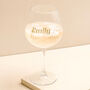Personalised Gold Name And Constellation Gin Glass, thumbnail 1 of 5