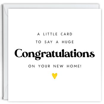 Congratulations On Your New Home Card, 2 of 2