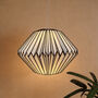 Pinstripe Pattern Origami Diamond Lampshade, thumbnail 1 of 5