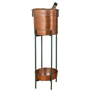 Burnished Copper Free Standing Ice Bucket, 2 of 7