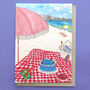 Birthday Beach Greeting Card, thumbnail 1 of 2